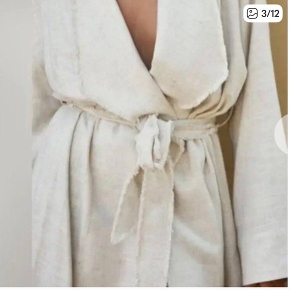 NWOT Zara Linen Trench XS-S - Picture 4 of 10